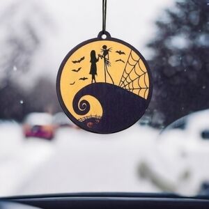 The Nightmare Before Christmas Jack and Sally on the hill Car Air Freshener